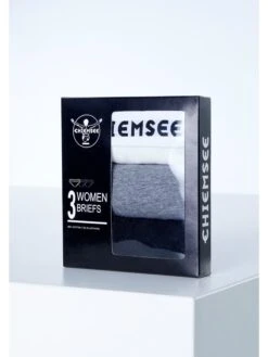 Chiemsee 3er-Set: Slips In Schwarz/ Grau/ Weiß -Chiemsee chiemsee 3er set slips in schwarz grau weiss 2