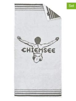 Chiemsee 4er-Set: Handtücher "Miami" In Hellgrau/ Anthrazit
