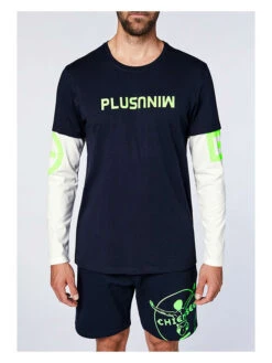 Chiemsee Longsleeve "Naalehu" In Dunkelblau/ Weiß -Chiemsee chiemsee longsleeve naalehu in dunkelblau weiss 2