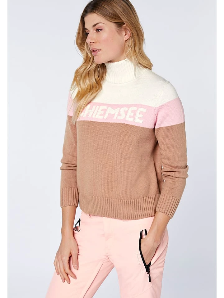 Chiemsee Pullover In Hellbraun/ Creme/ Rosa 7 Chiemsee Pullover In Hellbraun/ Creme/ Rosa – Bild 5