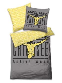 Chiemsee Renforcé-Bettwäsche-Set "Acapulco" In Grau/ Gelb -Chiemsee chiemsee renforce bettwasche set acapulco in grau gelb 2