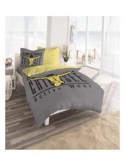 Chiemsee Renforcé-Bettwäsche-Set "Acapulco" In Grau/ Gelb -Chiemsee chiemsee renforce bettwasche set acapulco in grau gelb 3