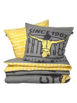 Chiemsee Renforcé-Bettwäsche-Set "Acapulco" In Grau/ Gelb -Chiemsee chiemsee renforce bettwasche set acapulco in grau gelb 4