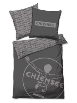 Chiemsee Renforcé-Bettwäsche-Set "Bora Bora" In Grau -Chiemsee chiemsee renforce bettwasche set bora bora in grau 2