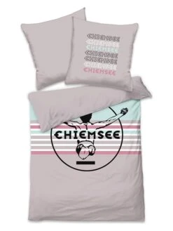 Chiemsee Renforcé-Bettwäsche-Set "Lanzarote" In Grau -Chiemsee chiemsee renforce bettwasche set lanzarote in grau 2