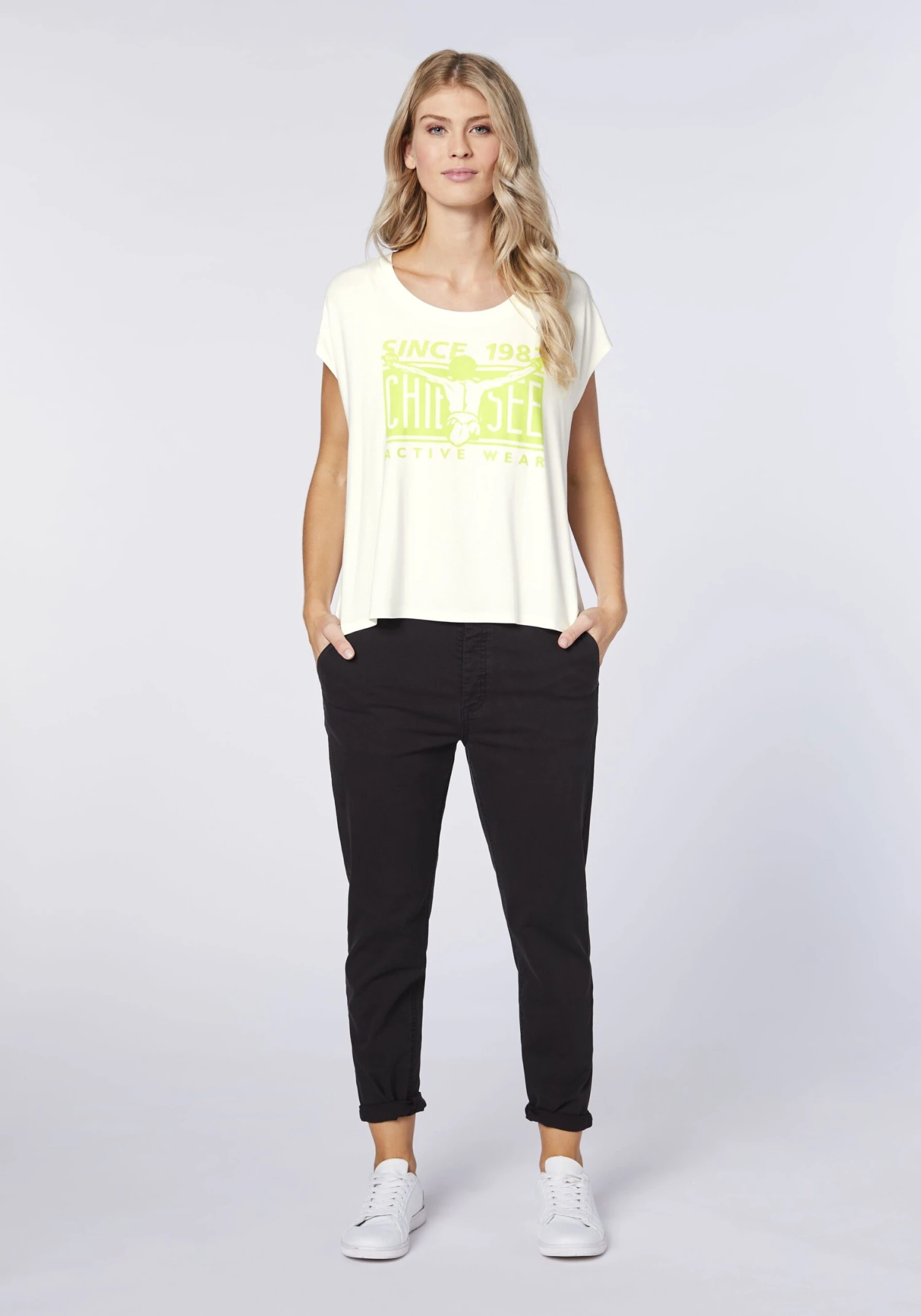 Chiemsee T-Shirt In Weiß-Gelb 5 Chiemsee T-Shirt In Weiß-Gelb – Bild 3